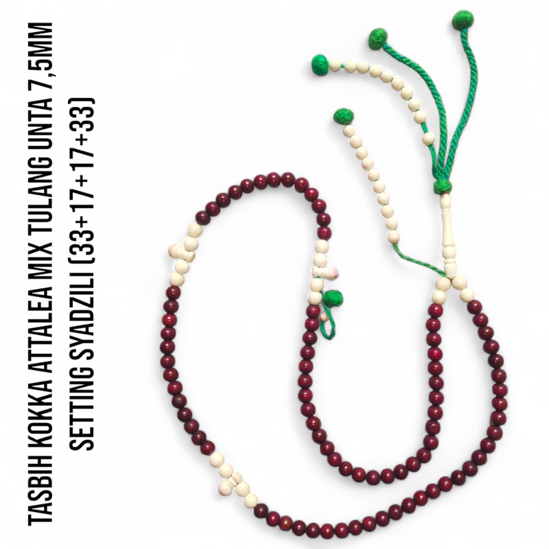 Tasbih Kokka/Kaukah Merah mix Tulang Unta Original Mesir