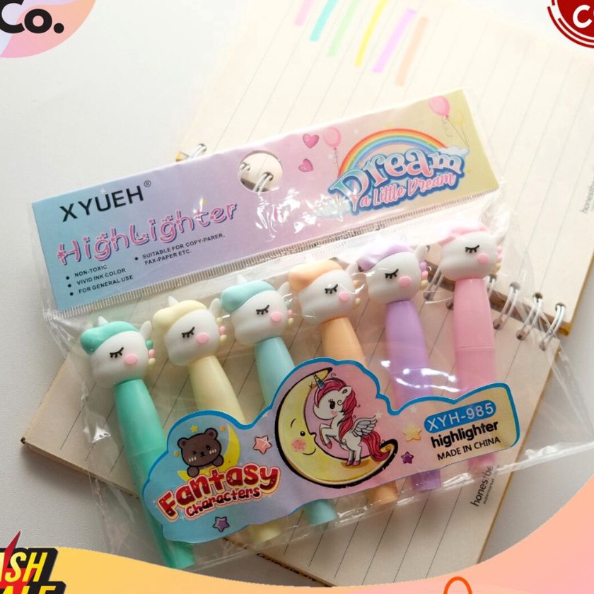 

FG2 STABILO UNICORN HIGHLIGHTER UNICORN 1 SET ISI 6 PCS HIGHLIGHTER MURAH UNIK LUCU ALAT TULIS KANTOR ALAT TULIS SEKOLAH ATK MURAH BISA COD