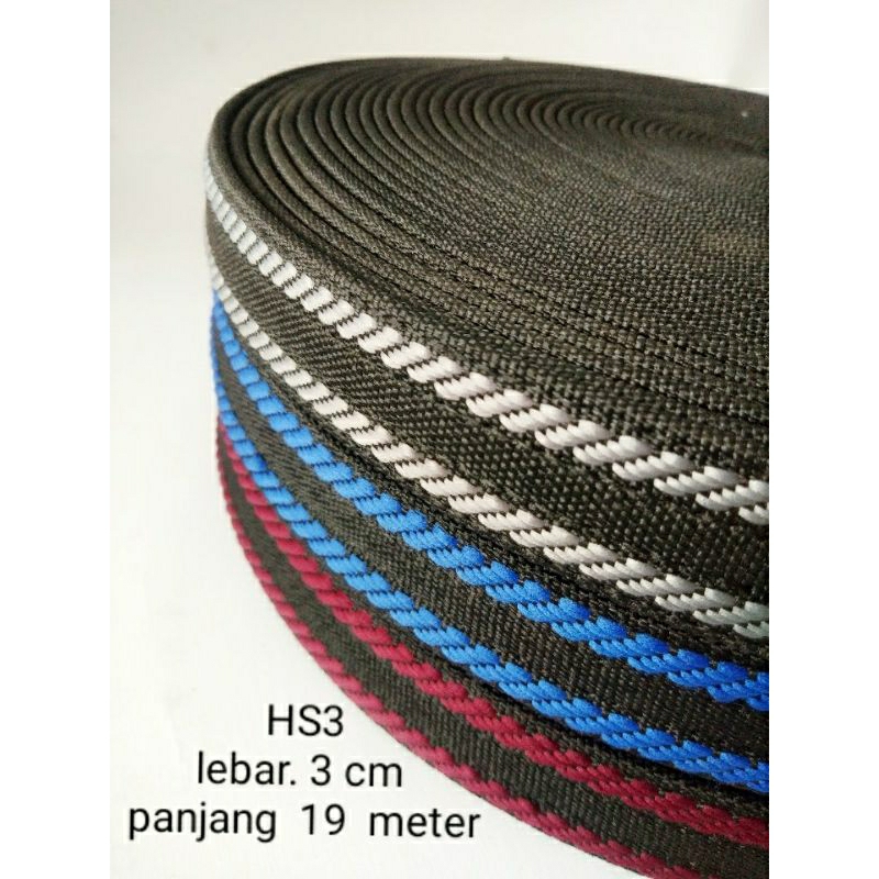 tali bisban webbing HS3 ukuran 3 cm bisban tebal bisban murah