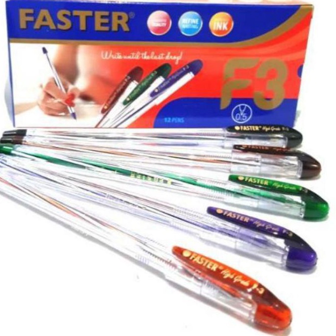 

Pilihan Pulpen Faster F3 High Grade 5mm 1pak12pcs