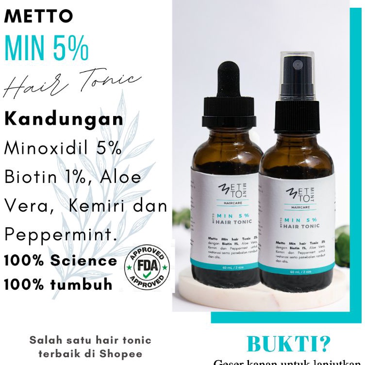 KODE K76S METTOMINT Minoxidil Biotin Hair Tonic Minoxidil 5 Minoxidil 1 Minoxidil 15 Obat Penumbuh R
