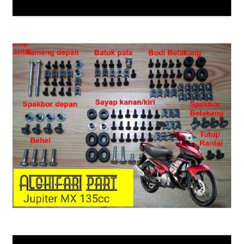 baut full body Yamaha Jupiter MX 135cc /baut full body Jupiter MX
