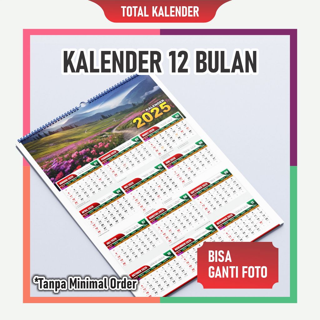 

Kalender 2025 (1 Lembar) - Total Kalender