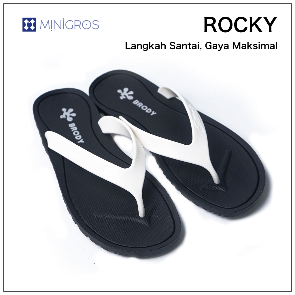 Brody Rocky Sandal Jepit Karet Pria