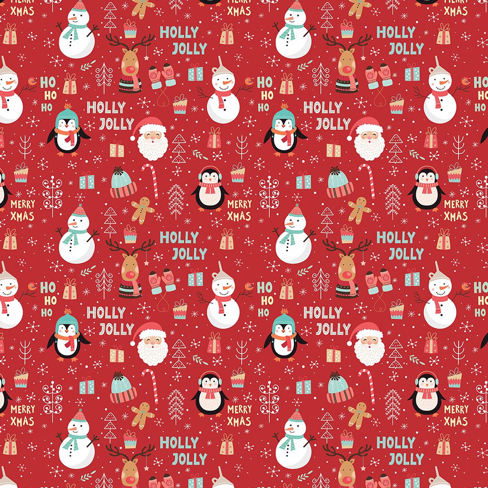 

GOGO BELI Kertas Kado Natal Harvest Wrapping Paper Xmas Joyland Red