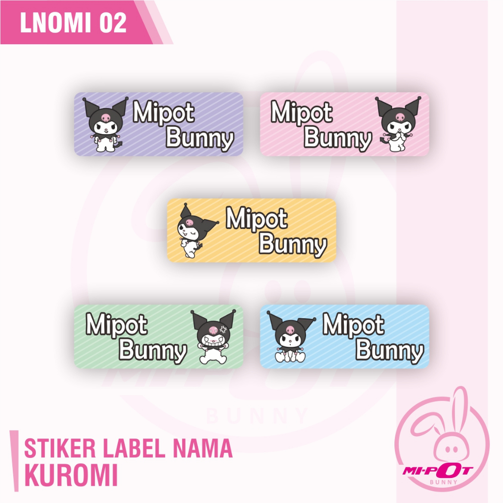 

STIKER LABEL NAMA - KUROMI 02