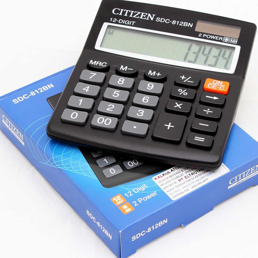

KI3 KALKULATOR 12 DIGIT ANGKA CITIZEN SDC 812 CALCULATOR DIGITAL