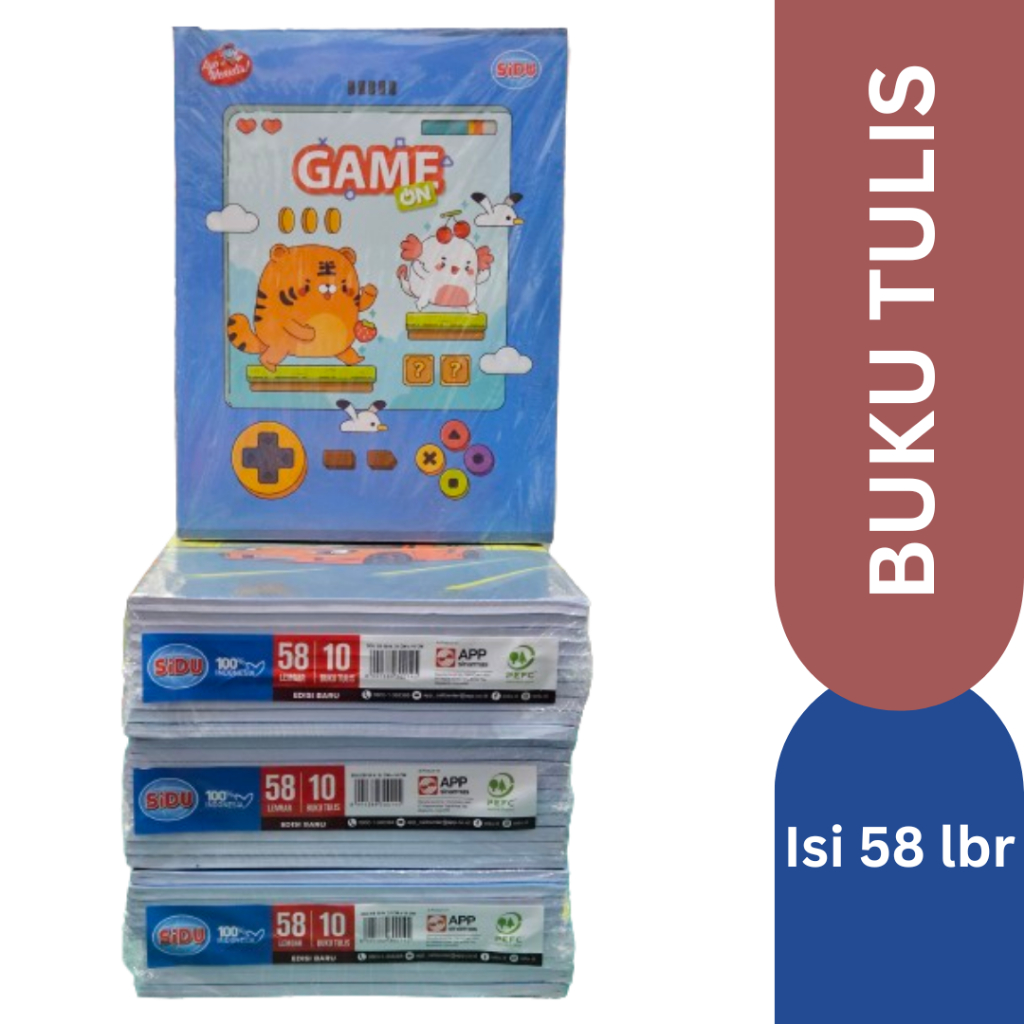 

(PAK) SIDU 58 LEMBAR BUKU TULIS GARIS SINAR DUNIA ISI 10 BUKU
