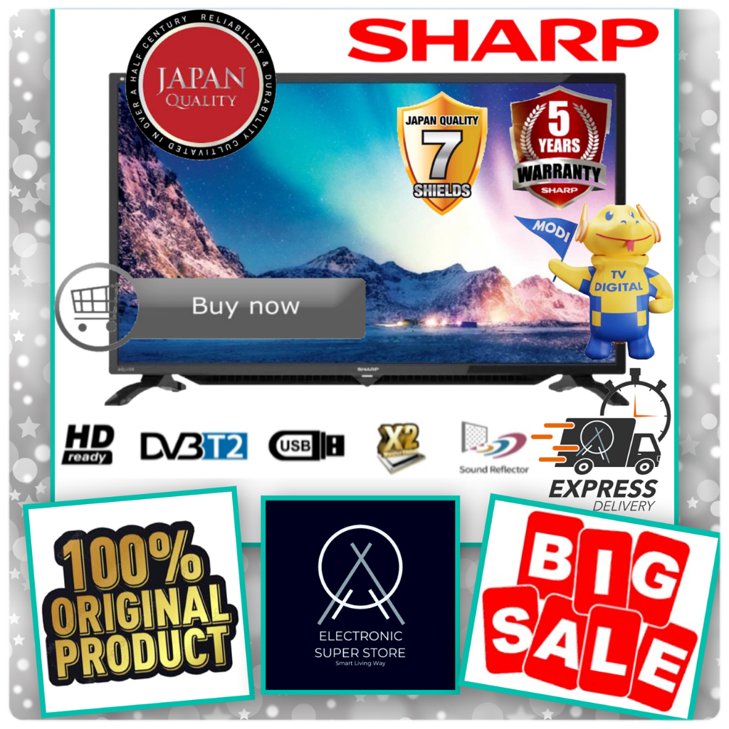 SHARP TV 2T-C32GD1400/1500I C32GD 32INCH DIGITAL TV USB HDMI MOVIE HD LED TV SHARP