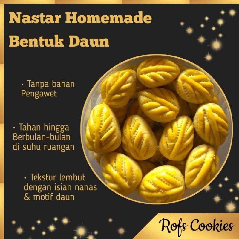 

Cookies Nastar Motif Daun 500 Gram | Kue Kering Cookies Nastar Beragam Bentuk