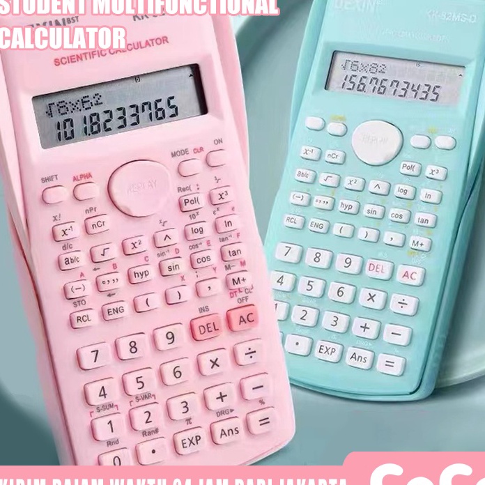 

KF7 Kalkulator Color Function Scientific Kalkulator 82MS Fungsi Kalkulasi 4 Warna Calculator Ujian Sin Cos Tan Function 24
