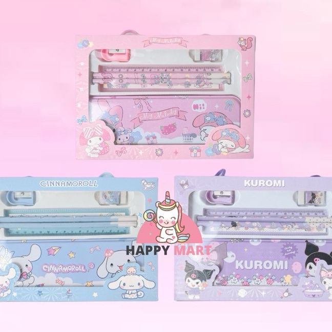 

Hot Kotak pensil set PETIT motif sanrio kuromi melody cinnamoroll