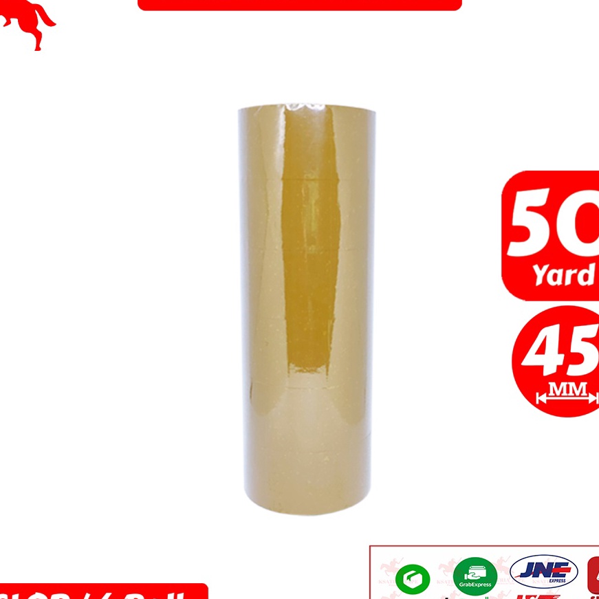 

Langka Lakban OPP Tape Lakban Coklat KSATRIA Tape 5 Yard 1 Slop