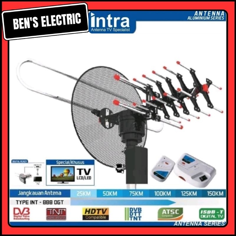 Intra antena tv digital jaring luar ruangan / outdoor INT 888 DGT