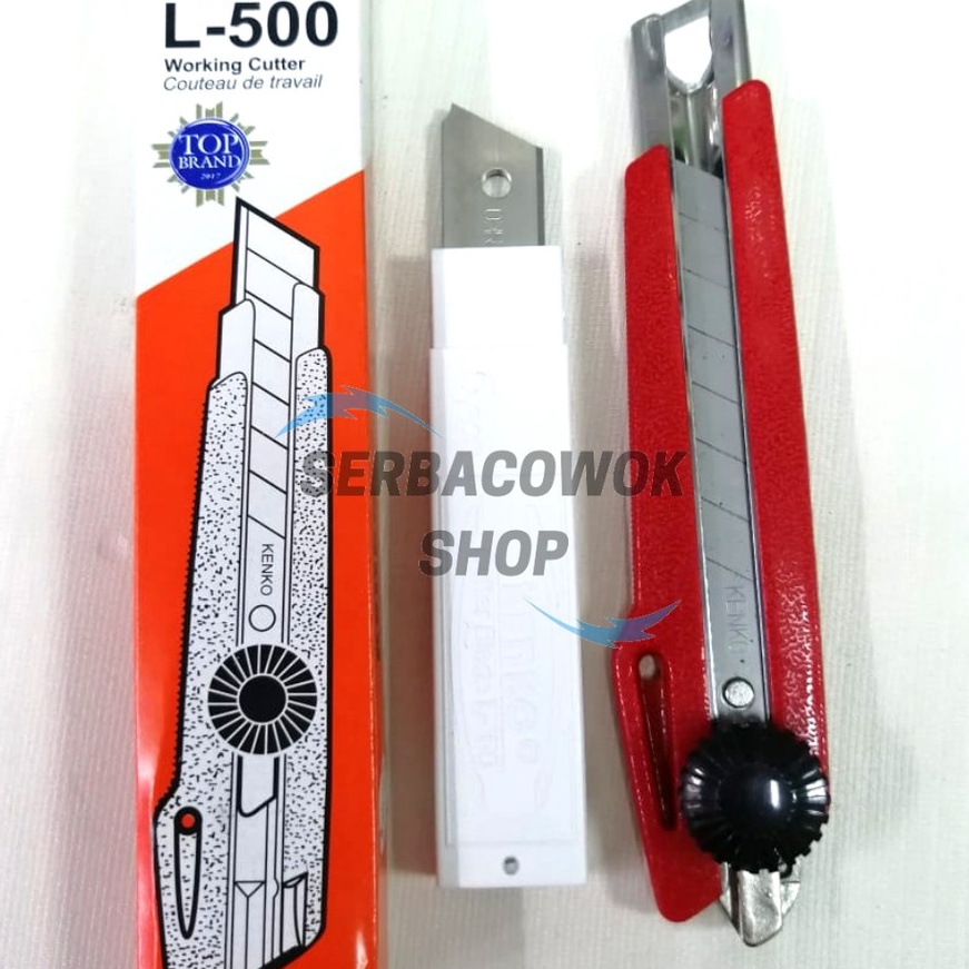 

FG2 Paket Pisau Cutter KENKO L 5 Besar Isi Cutter 1 pak Cutting Knife Serbaguna Termurah Berkualitas