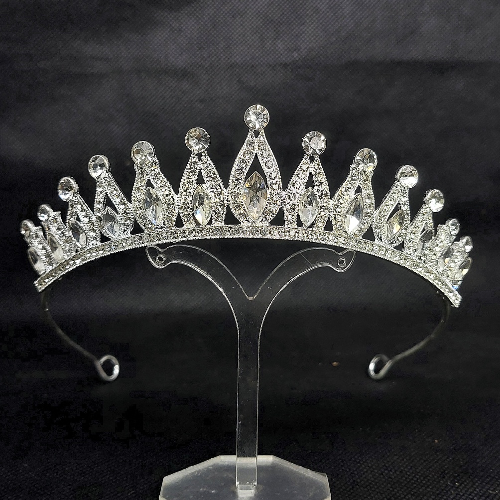 PROMO Mahkota Luna  Mahkota Simpel Wisuda Pengantin  Hiasan Hijab  Aksesories Rambut  Kepala  Mahkot