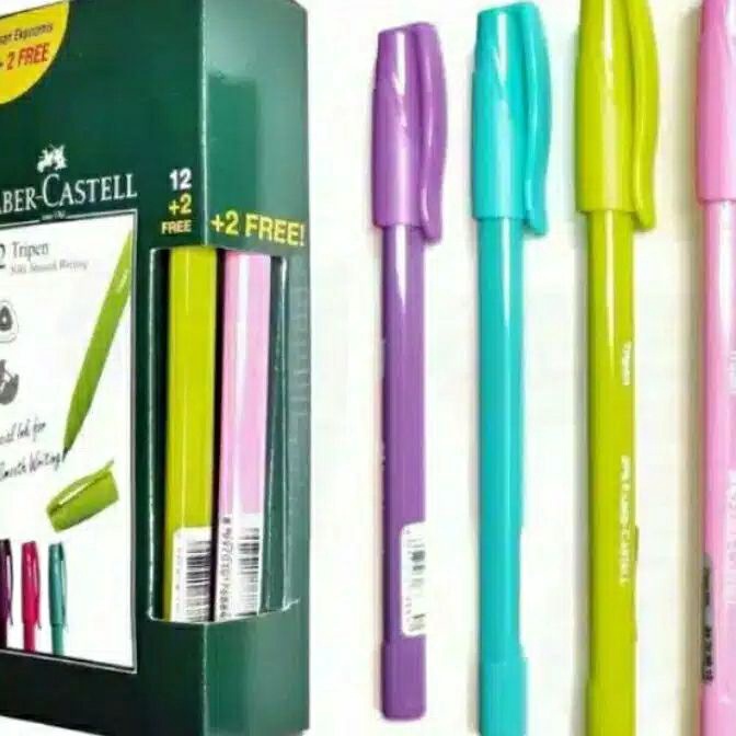 

KI3 Pulpen Tripen Faber Castell Black Ink Beli 1 Lusin Free 2 pcs
