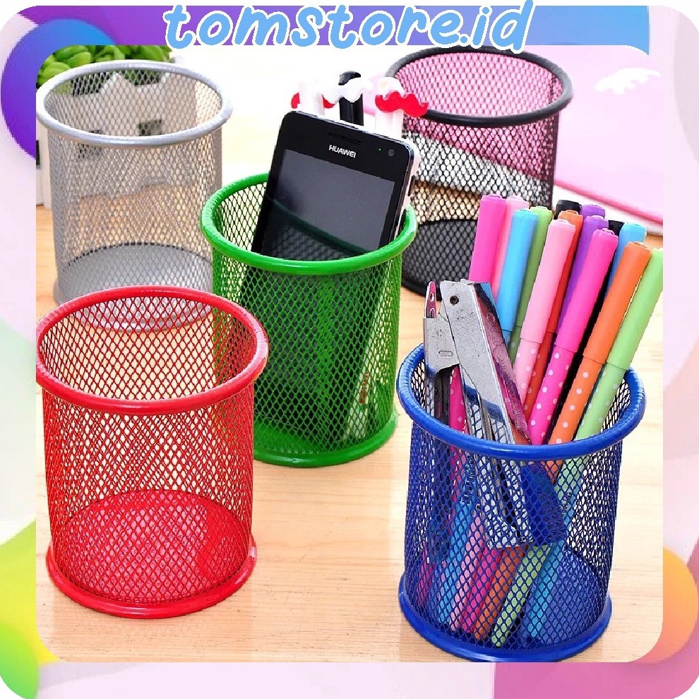 

BONANZA TOMSTOREID R1 Tempat Alat Tulis Pensil Pena Bulat Besi Pen Pensil IMPORT MURAH