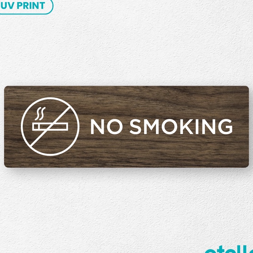 

Hot Otello Papan No Smoking Sign Board Kayu Print Papan Wooden Peraturan Larangan Label Sticker Ruangan