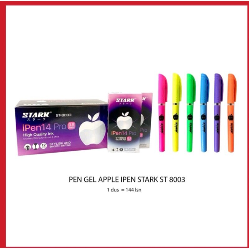 

(12pcs) pulpen gel IPEN STARK 14 pro / pulpen gel STARK murah
