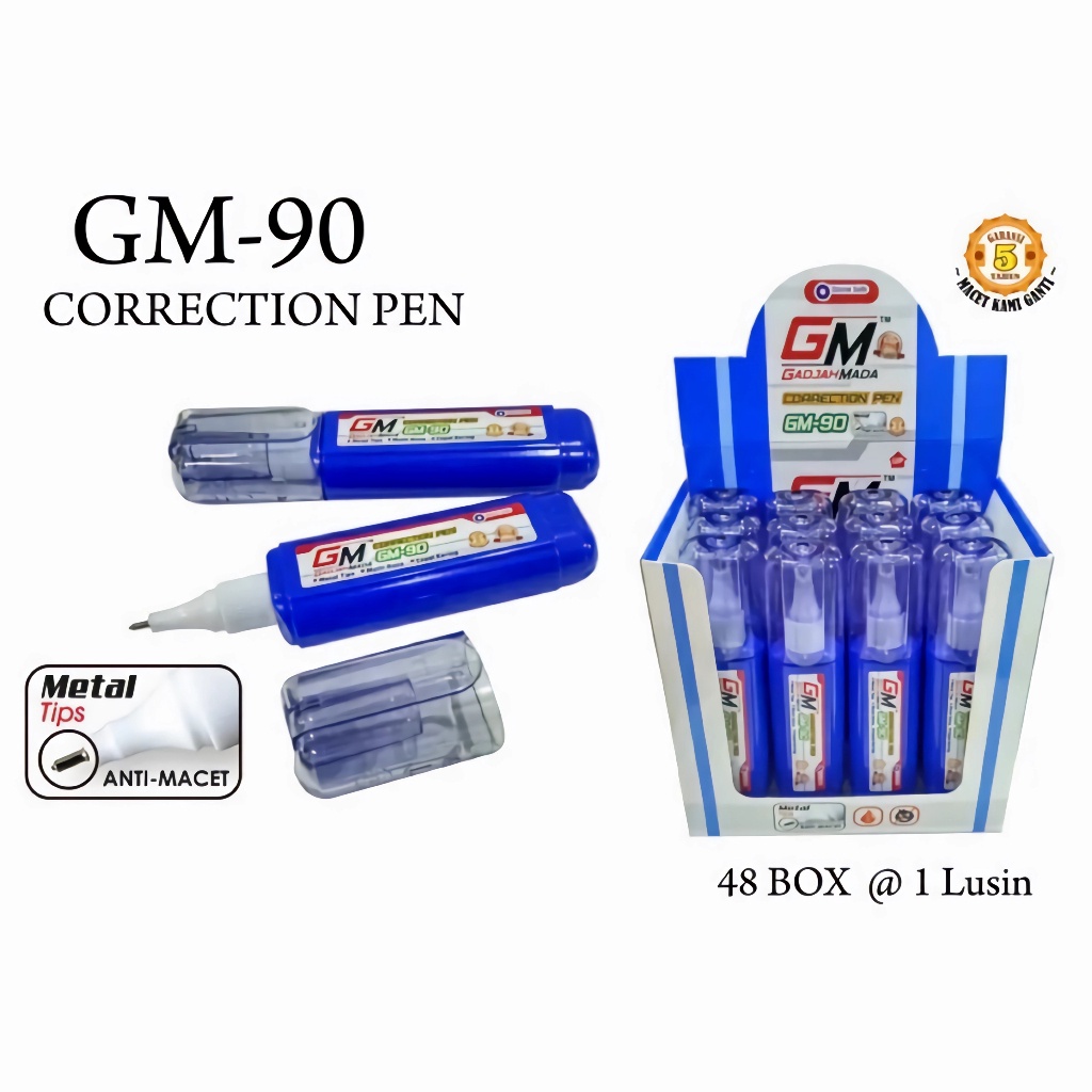 

WAH APEN Tipe X Biru Correction Pen ATK Kantor Sekolah Merk Random