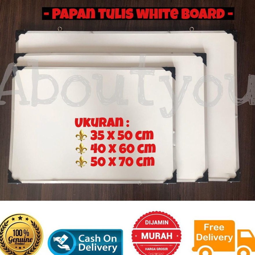 

KI3 White Board Papan tulis gantung tempel 4 x 6 cm murah besar putih