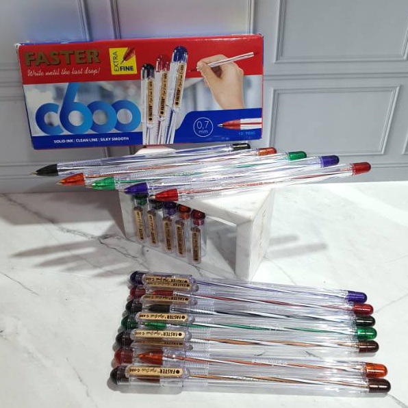 

Pen faster c6 cabut 1box 12pc penfasterc6bolpen faster