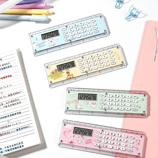 

KP8 2in 1 Kalkulator Penggaris Multifungsi 8 Digit 15cm