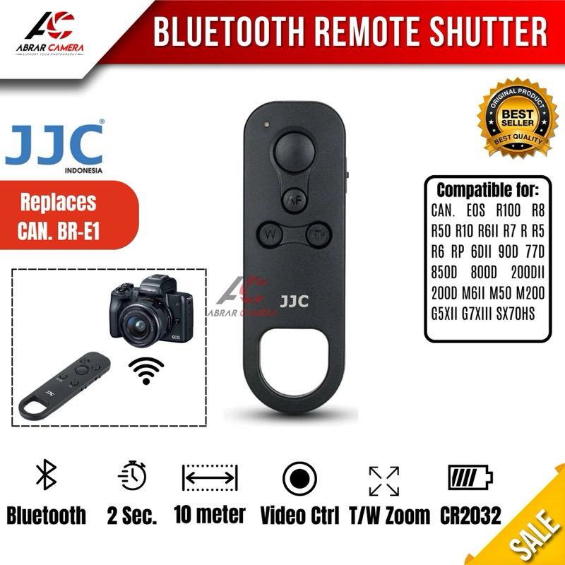 JJC Remote Wireless Shutter BR-E1 / BTR C1 for Canon EOS M50 R RP 200D 90D 77D 70D 6DII Self Studio