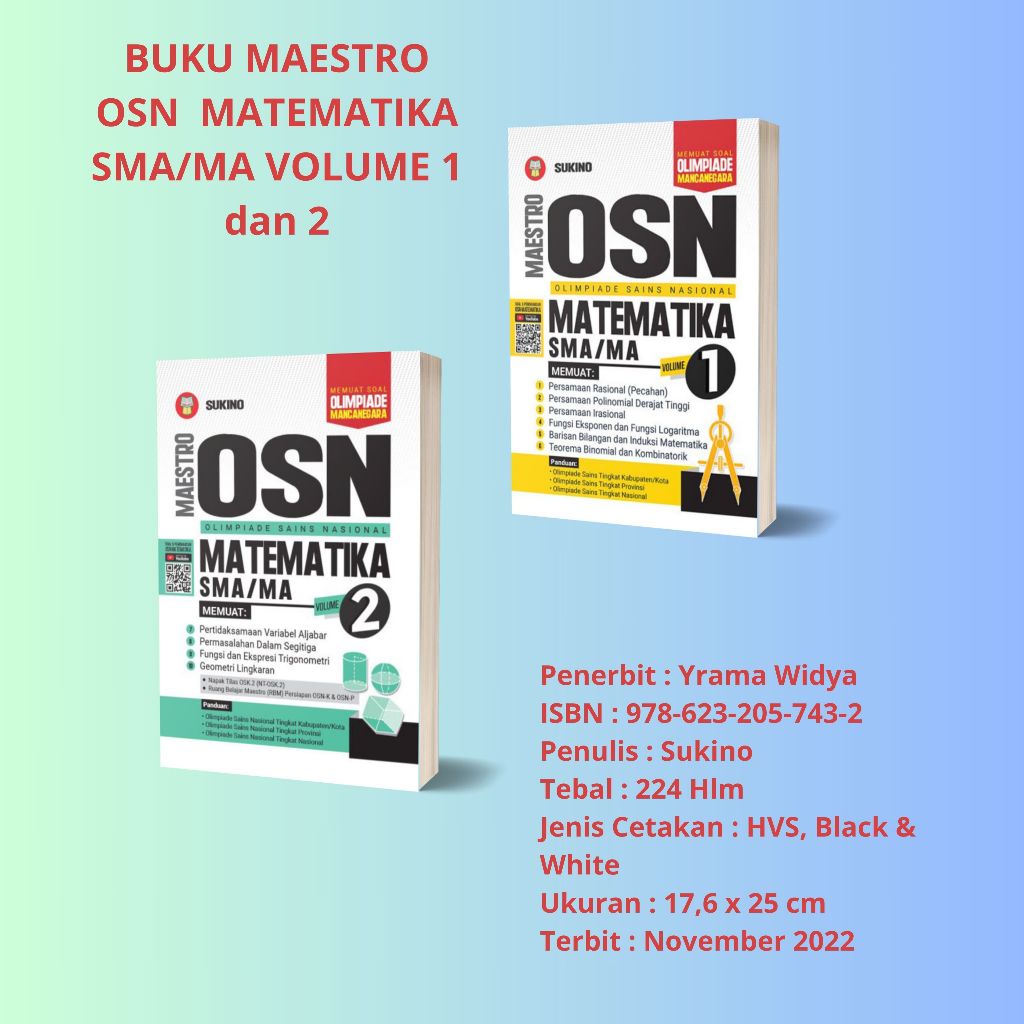 BUKU MAESTRO OSN MATEMATIKA SMA JILID 1-BUKU MAESTRO OSN MATEMATIKA SMA JILID 2
