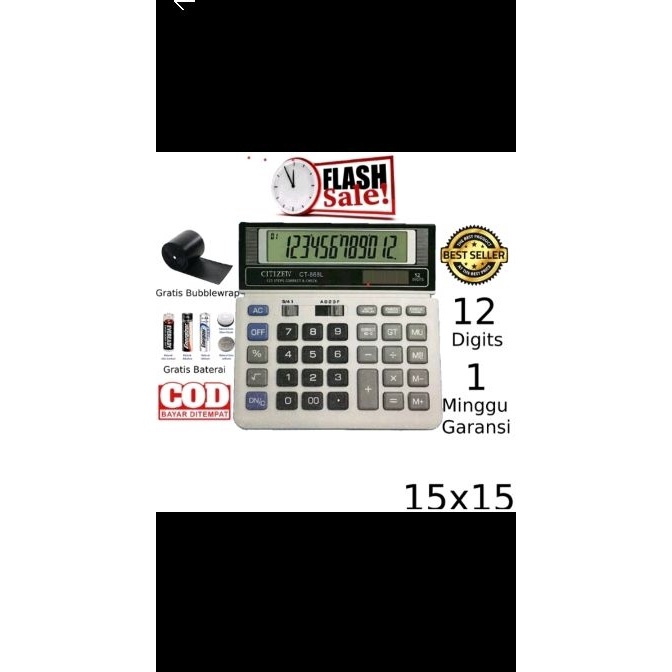 

KP8 Kalkulator Citizen tipe 868L 12digit2power energy112stepspremium quallity Kalkulator bisnisdagangwiraswasta
