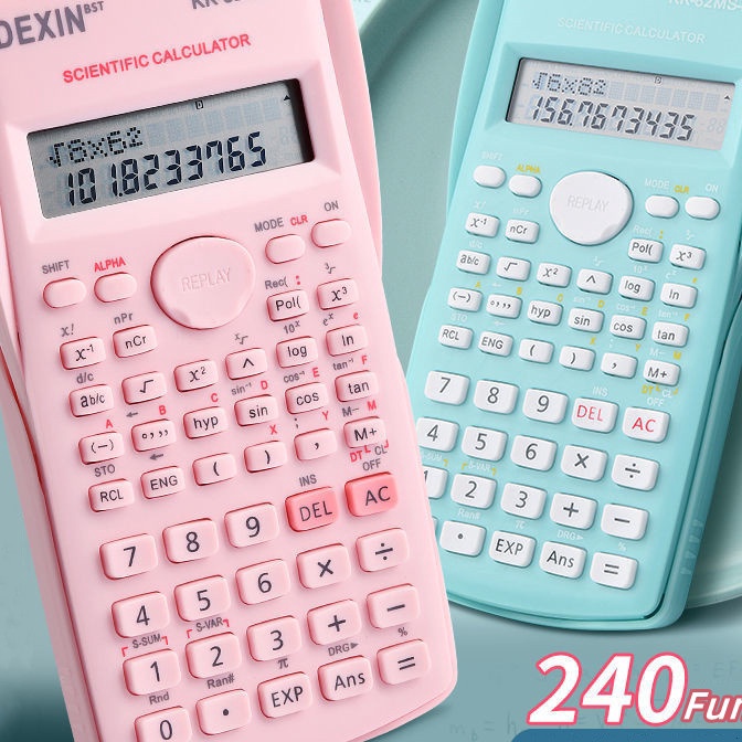 

Eksklusif Kalkulator Color Function Scientific Kalkulator 24 Fungsi Kalkulasi 3 Warna 17 scientific calculator KK82MSDGratis baterai