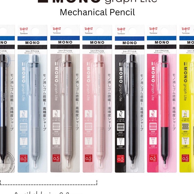 

Hemat Tombow Mono Graph Lite Mechanical Pencil for Precise Writing 3mm 5mm Monograph Pensil Mekanik