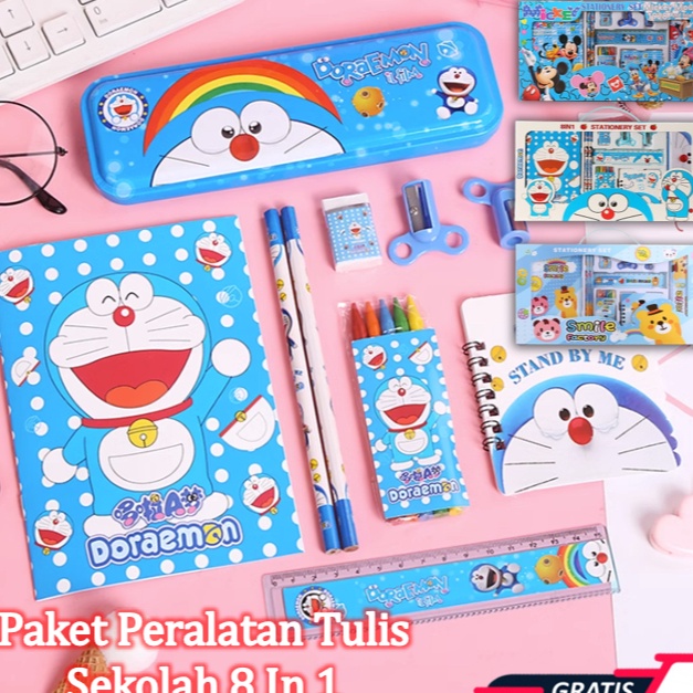 

FG2 Gratis Ongkir S5982 Paket Peralatan Tulis Sekolah 8 In 1 Set Alat Tulis Anak Motif Kartun