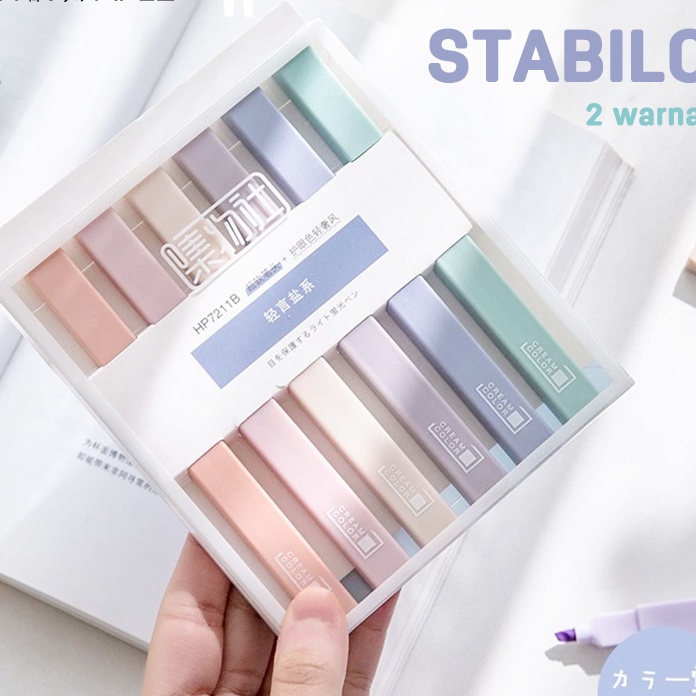 

Gila 6PCS stabilo pastel spidol highlighter Colour Pen Journal Marker Pen Alat TulisTHIMPLE