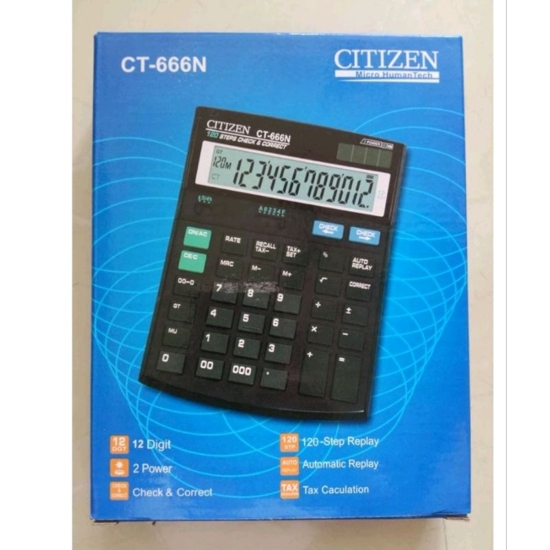 

Kalkulator Citizen CT 666 N 12 Digit