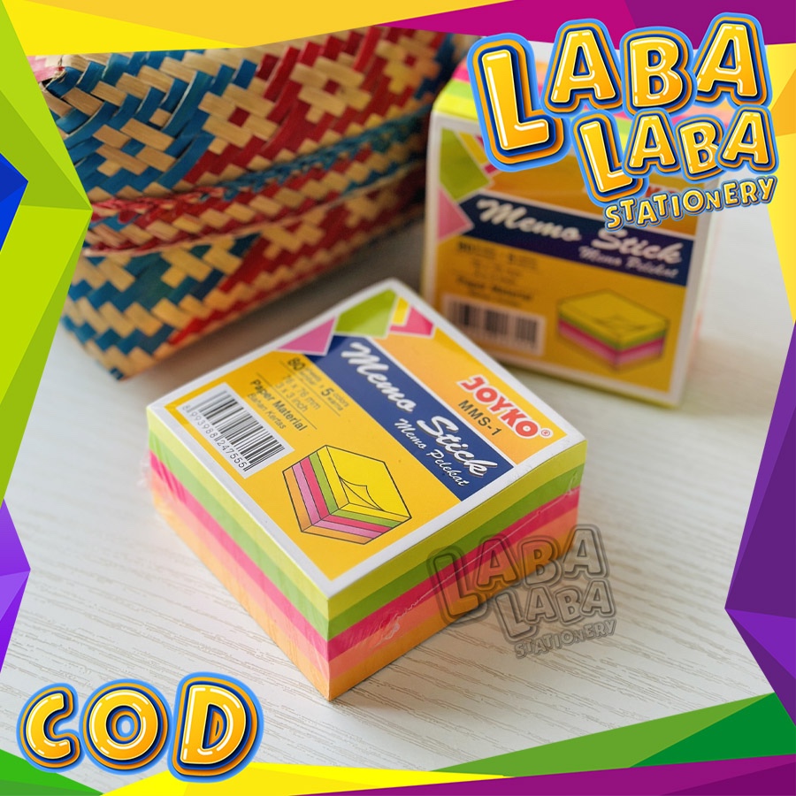 

LabaLabaStationery JOYKO Memo Stick MMS-1 / Sticky Notes Warna Warni Joyko MMS-1