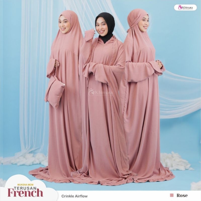 Mukena Terusan Airflow Mukena Khimara Mukena Terusan French 3in1 Mukena anti kusut Mukena Murah Muke