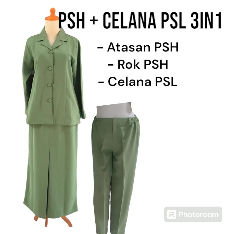 3in1 PSH persit tambah celana PSL SEMIWOLL atau BAHAN PERSIT PUSAT