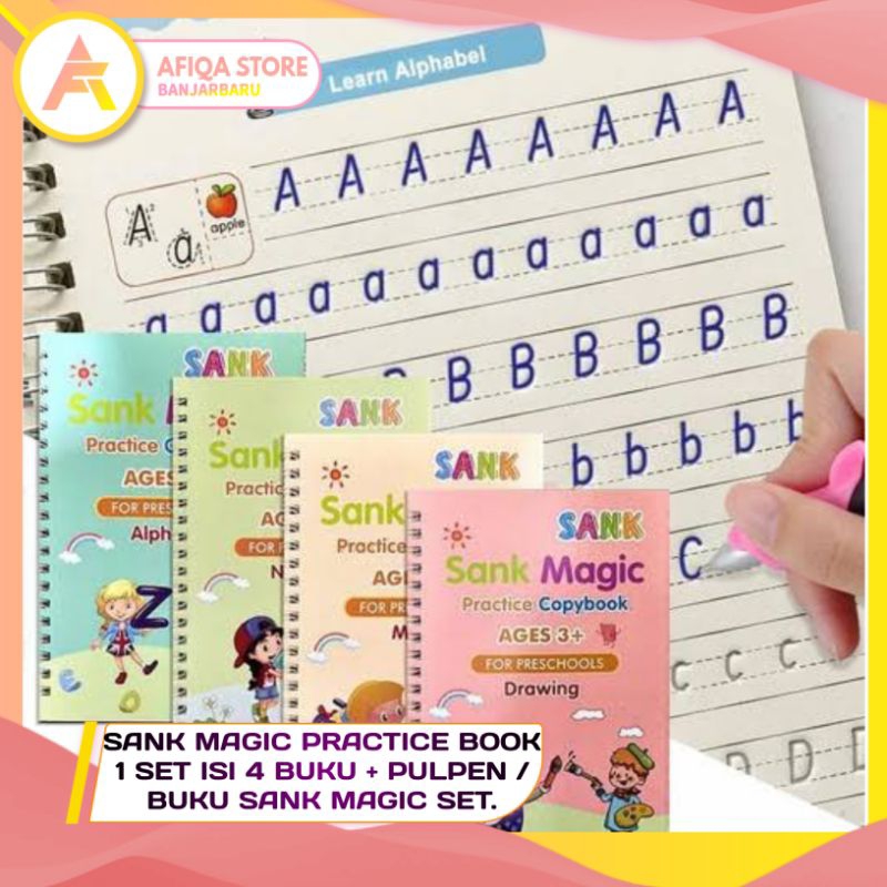 

SANK MAGIC PRACTICE BOOK 1 SET ISI 4 BUKU + PULPEN / BUKU SANK MAGIC SET