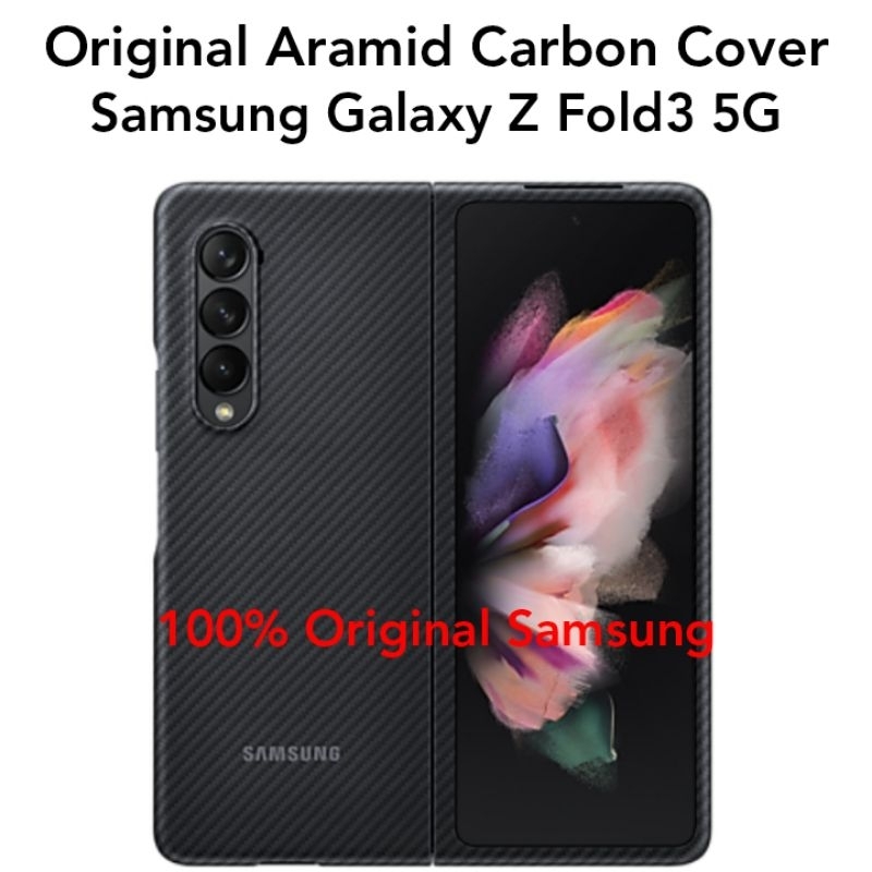 Samsung Galaxy Z Fold 3 5G Original Aramid Carbon Cover Casing Karbon Case