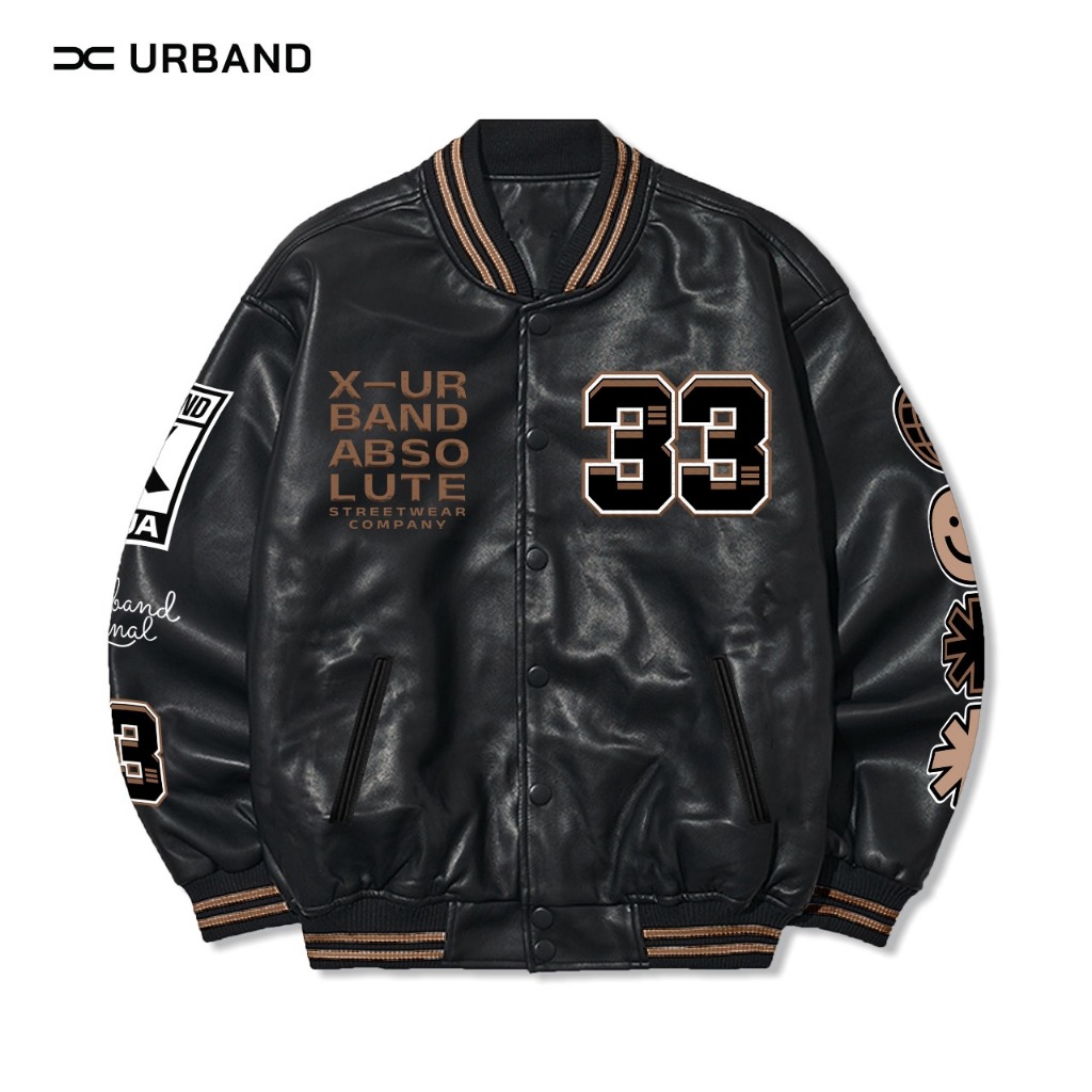 X Urband Absolute Jaket Varsity Leather Sintetis A505