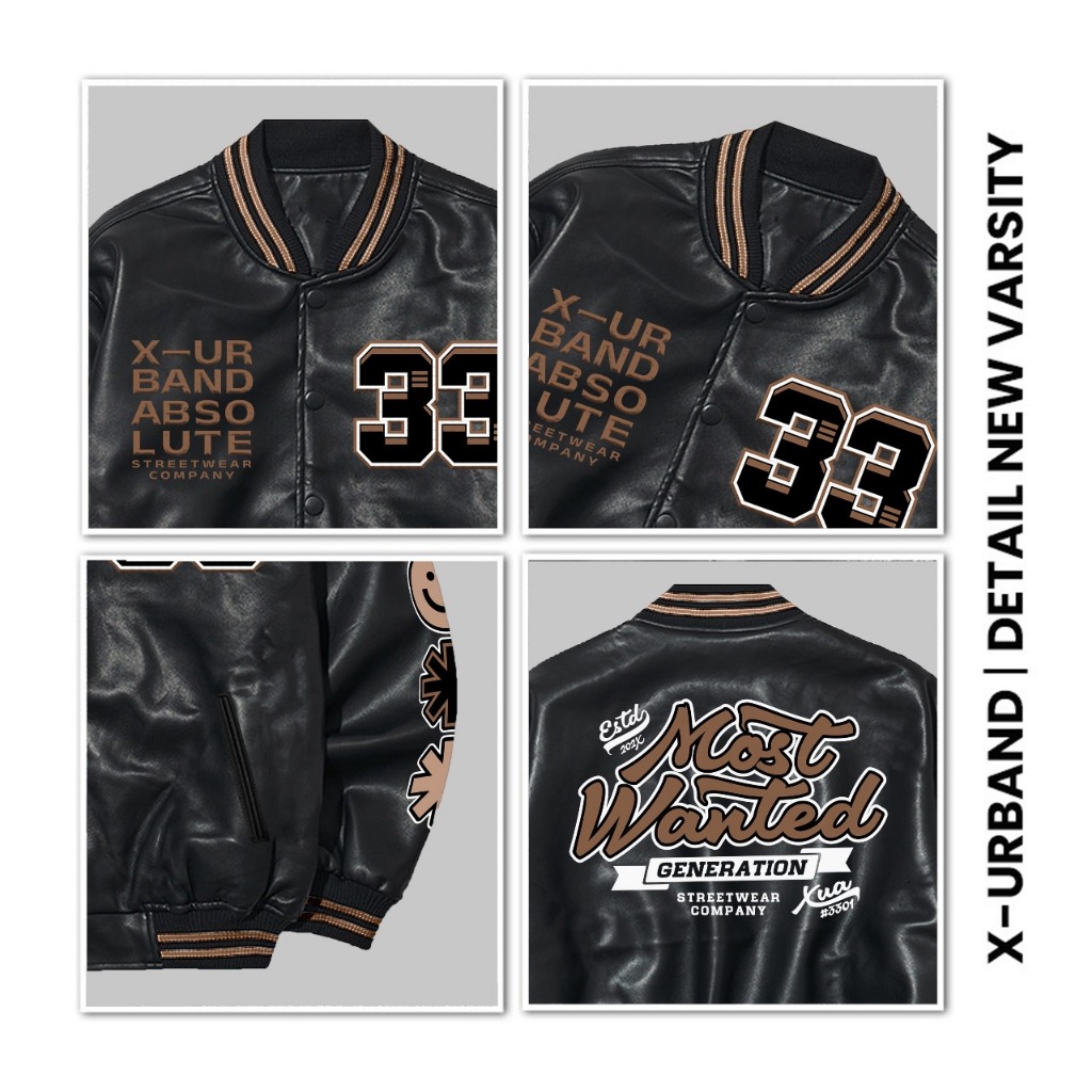 best sale x urband absolute jaket varsity leather sintetis a505