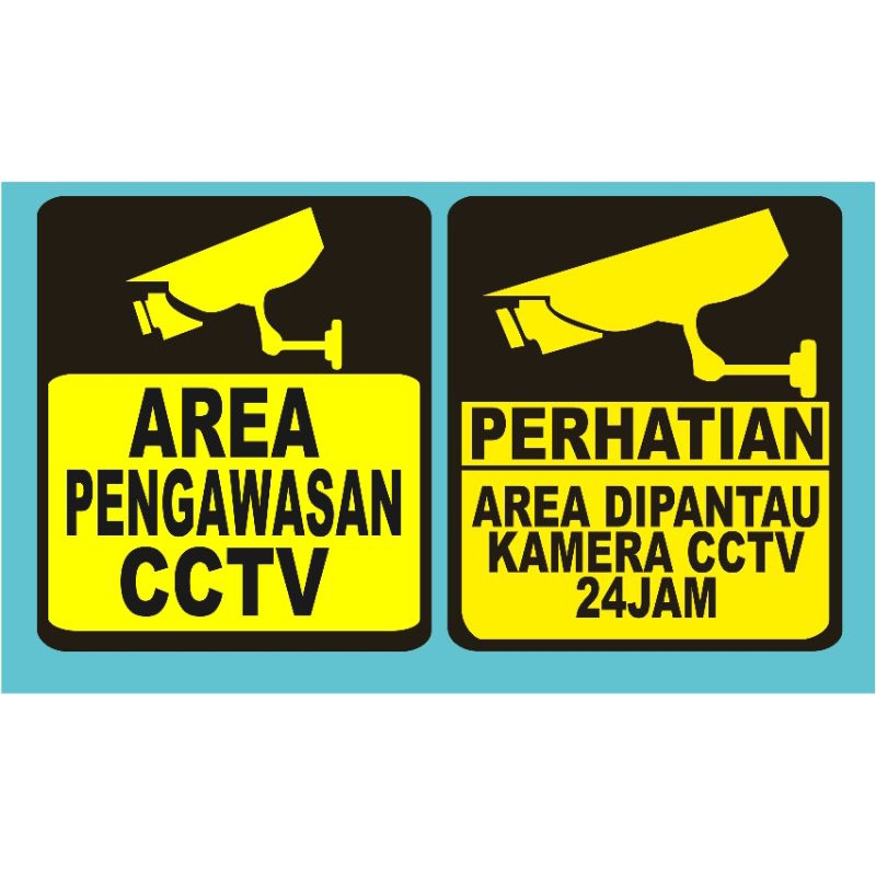 

Stiker CCTV Murah/Stiker CCTV 24 Jam/Stiker Sign Kamera CCTV 24 Jam Area Pantau /Stiker CCTV