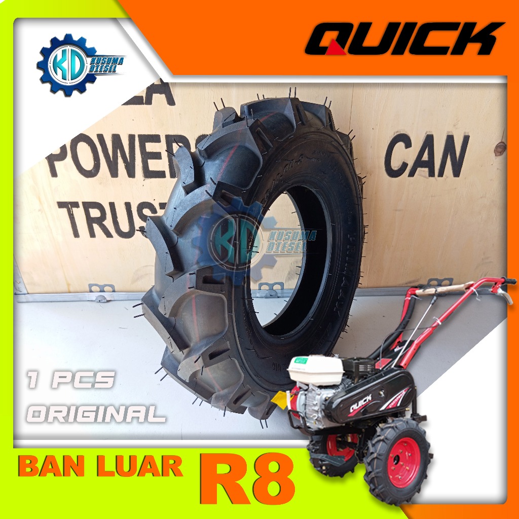 RODA KARET RING 8 - BAN TRAKTOR - RUBBER TIRE RING 8 INCH, CAPUNG/CAKAR BAJA - BAN LUAR - BAN CULTIV
