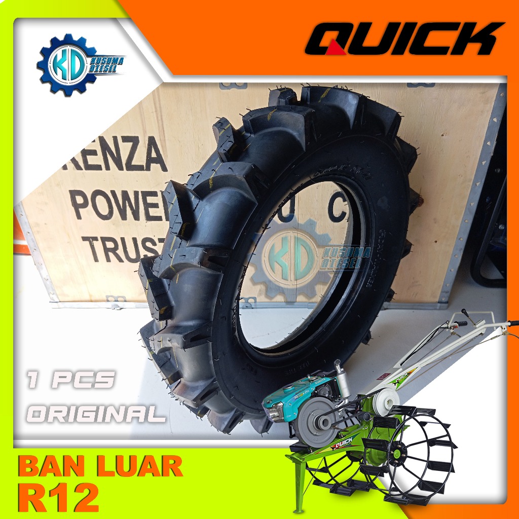 Rubber Tire Ring 12 Inch - BAN LUAR R12 - BAN IMPALA - G600 - BAN TRAKTOR DLL - ORIGINAL - QUICK - S