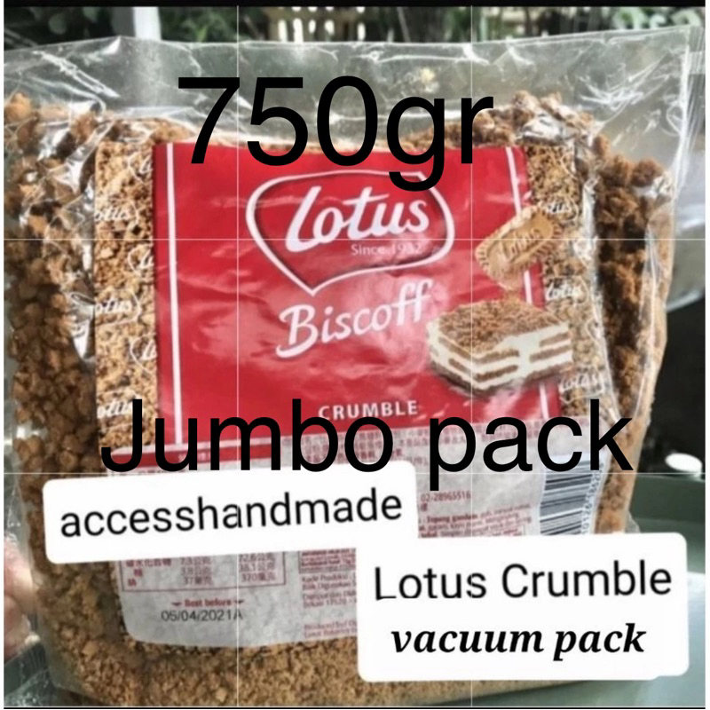 

LOTUS CRUMBLE 750gr JUMBO PACK lotus biscuit biscoff toping topping kue minuman kopi coffee biskuit