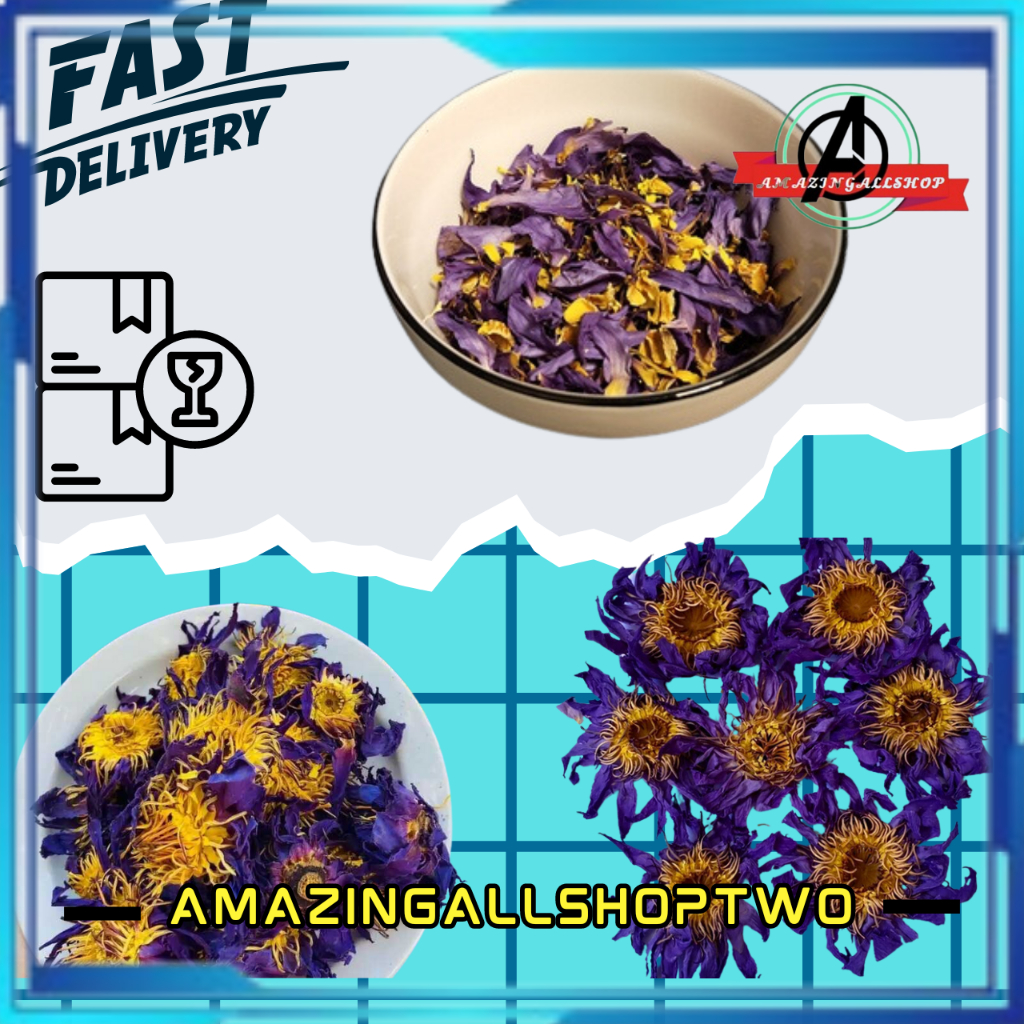 

BLUE LOTUS FLOWER TEA / TEH BUNGA LOTUS KERING UNTUK INSOMNIA / DRIED BLUE LOTUS TEA KUALITAS PRODUK TERBAIK !!