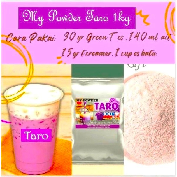 

Powder Rasa Taro - Taro Powder -1 Kg - Bubuk Taro -Powder Drink Talas Taro 1 Kg