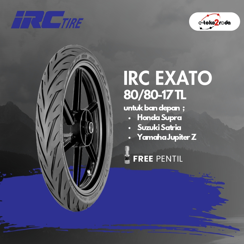 BAN IRC TUBELESS EXATO NR88 80/80 RING 17